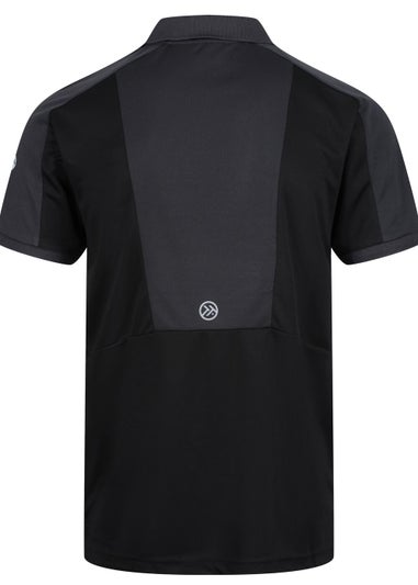 Regatta Black Offensive Moisture Wicking Polo Shirt