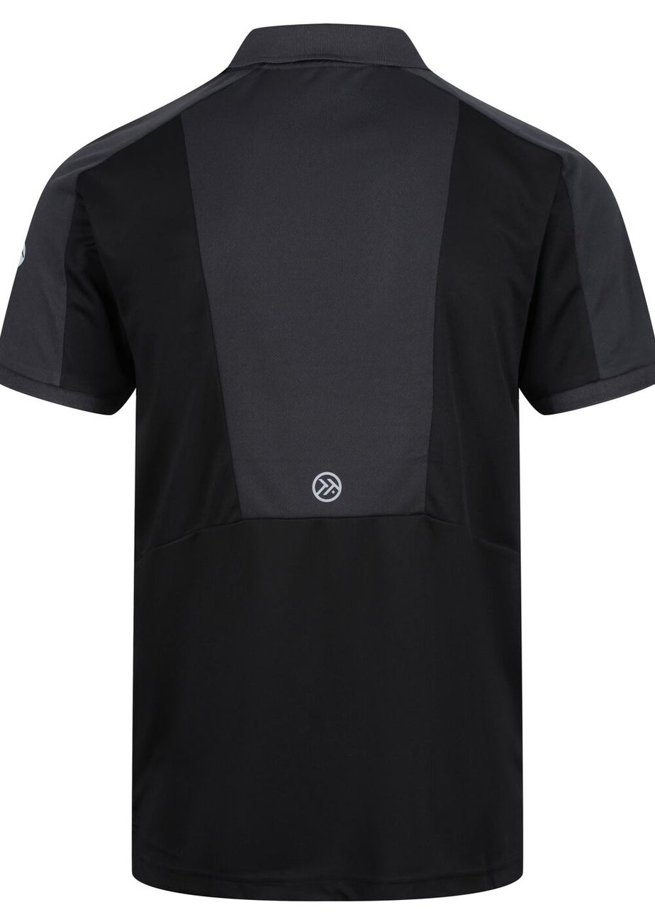Regatta Black Offensive Moisture Wicking Polo Shirt