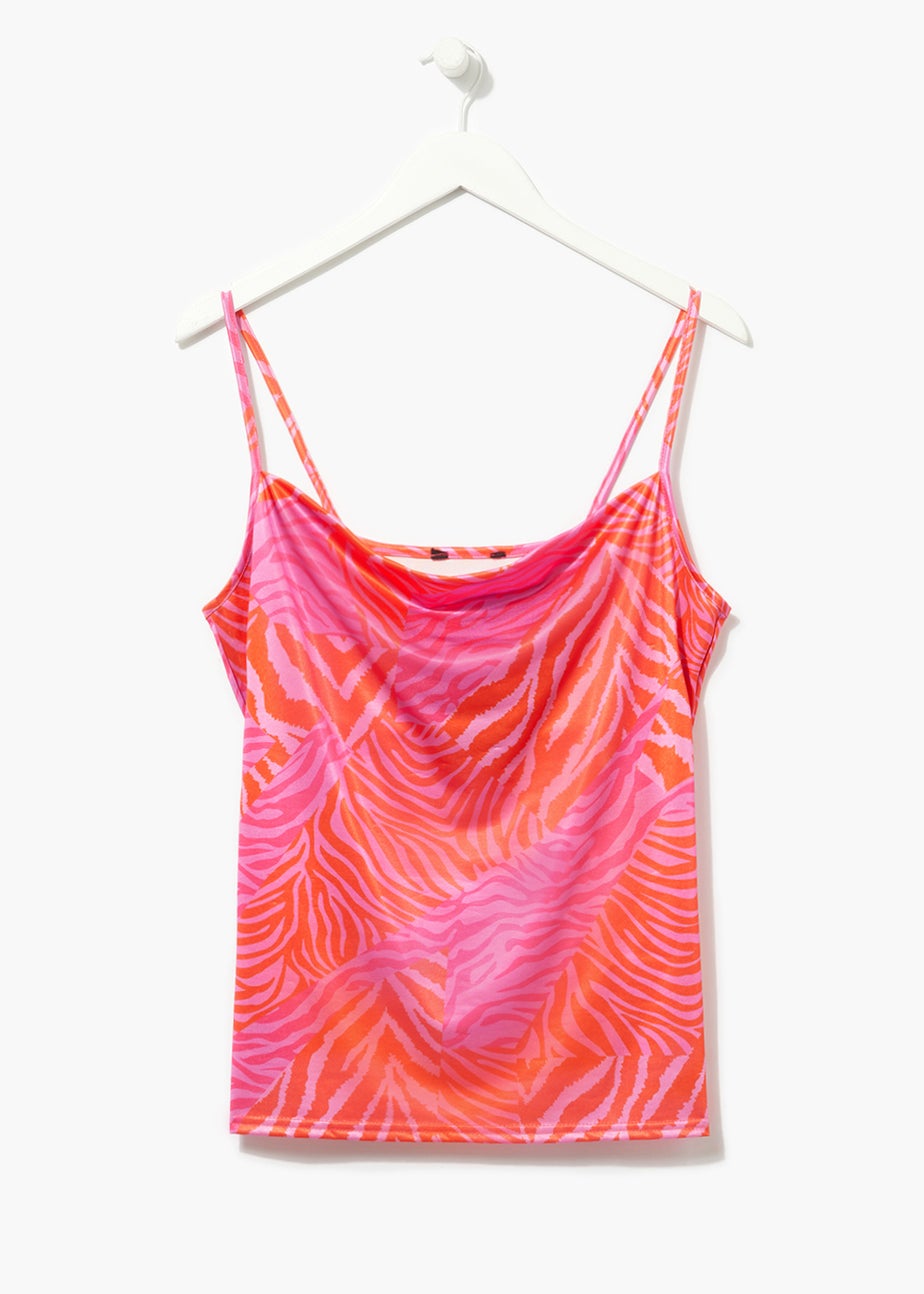 Be Beau Pink Zebra Print Cami Top