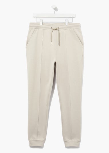 T&W Ecru Seam Detail Cuffed Joggers