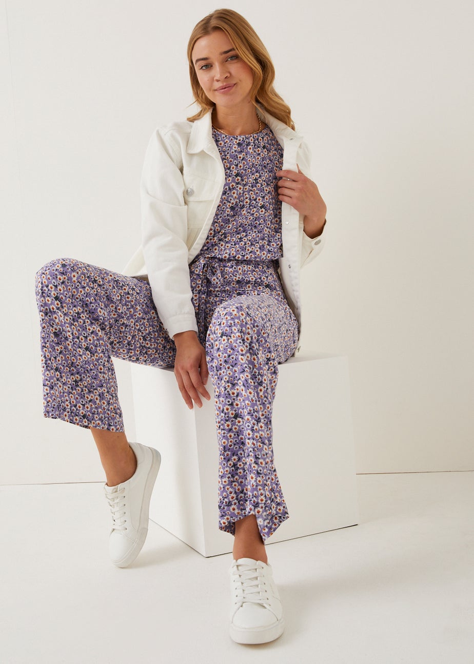 JDY Lilac Floral Print Jumpsuit