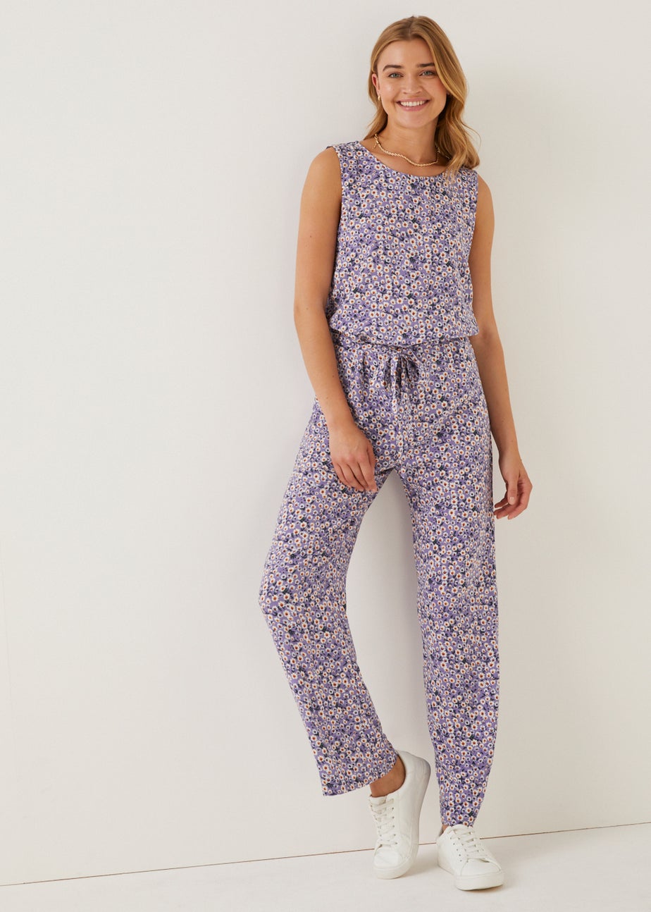 JDY Lilac Floral Print Jumpsuit