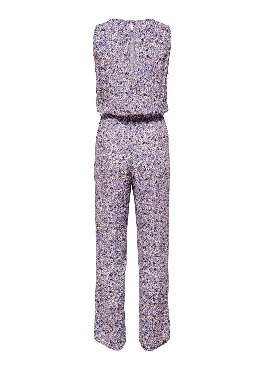 JDY Lilac Floral Print Jumpsuit