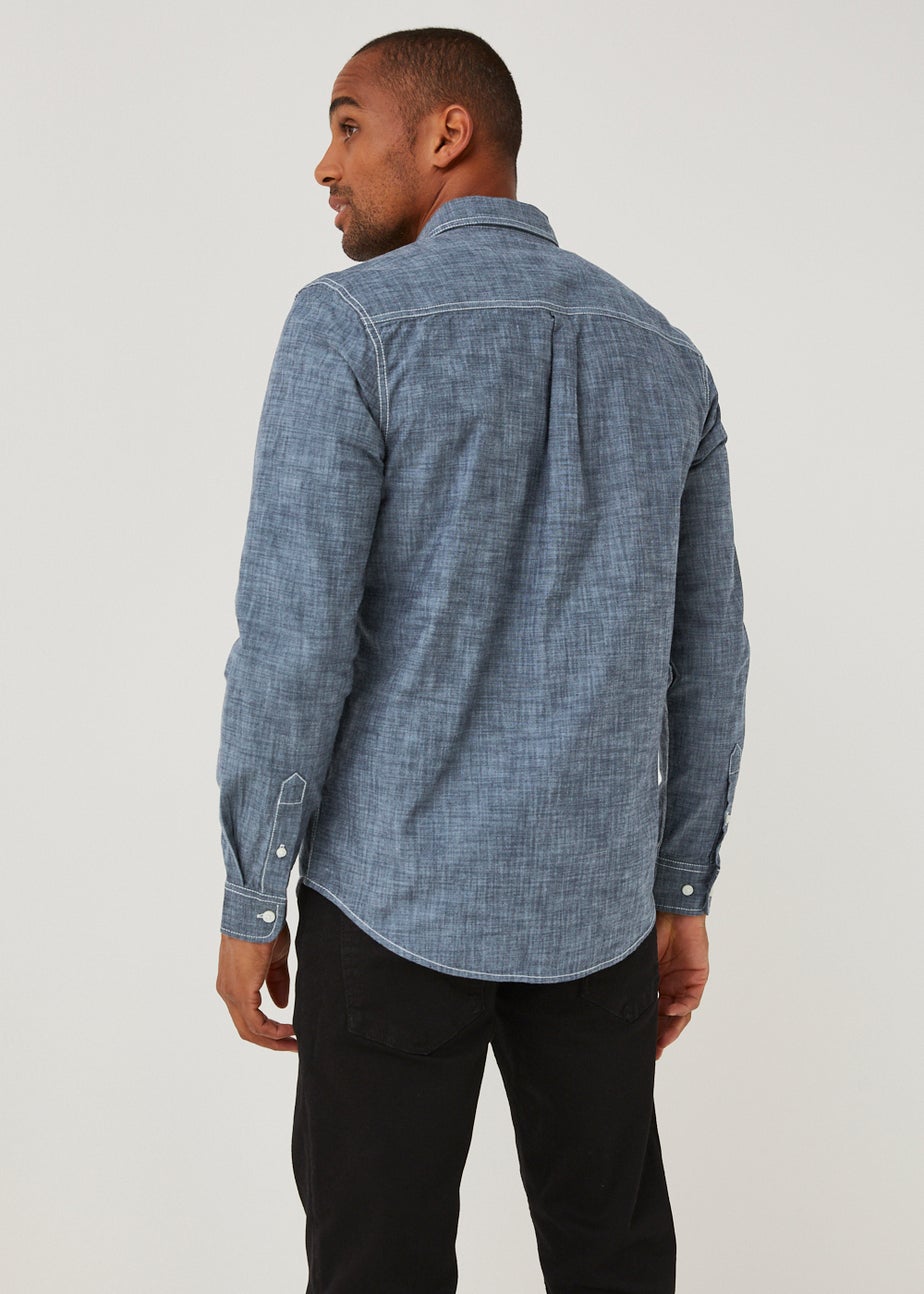 Blue Chambray Twin Pocket Shirt