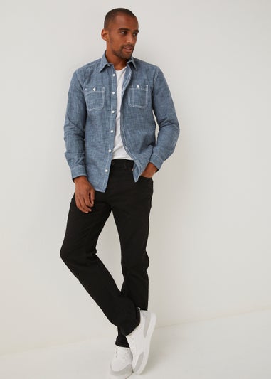 Blue Chambray Twin Pocket Shirt