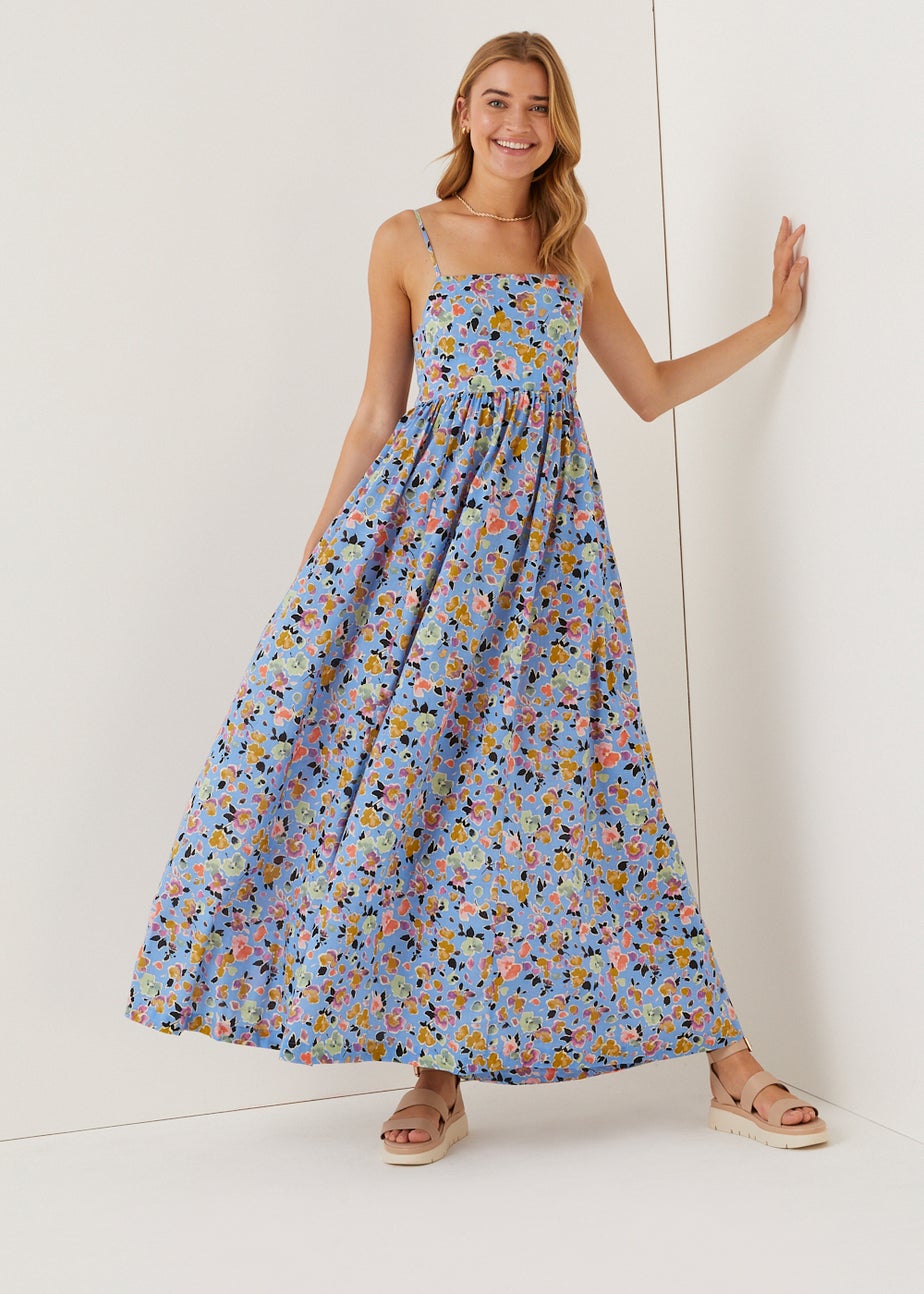 JDY Rosie Blue Floral Maxi Dress