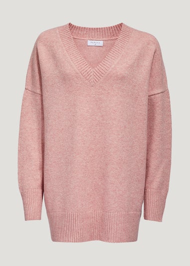 Pink V-Neck Jumper