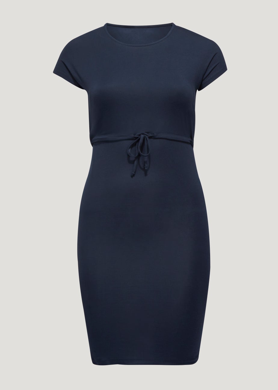 Mamalicious Maternity Alison Navy Mini Dress