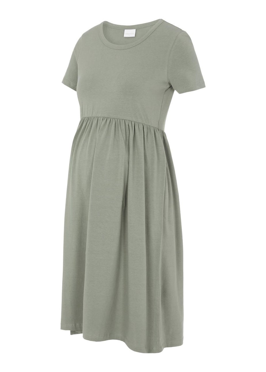 Mamalicious Maternity Green Mini Skater Dress