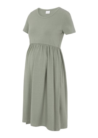 Mamalicious Maternity Green Mini Skater Dress