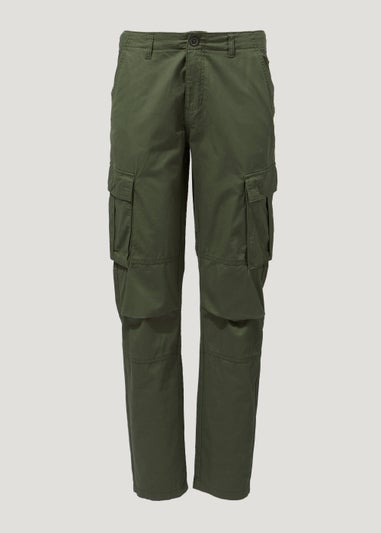 Khaki Slim Fit Cargo Trousers