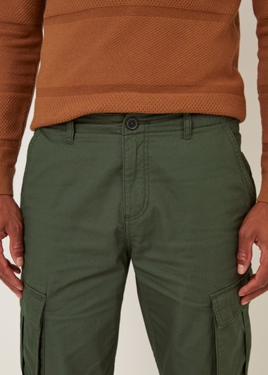 Khaki Slim Fit Cargo Trousers