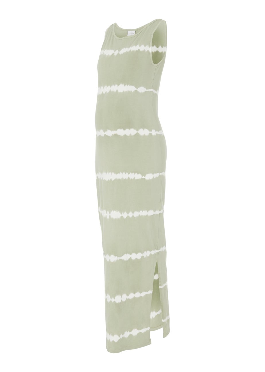 Mamalicious Maternity Green Striped Maxi Dress