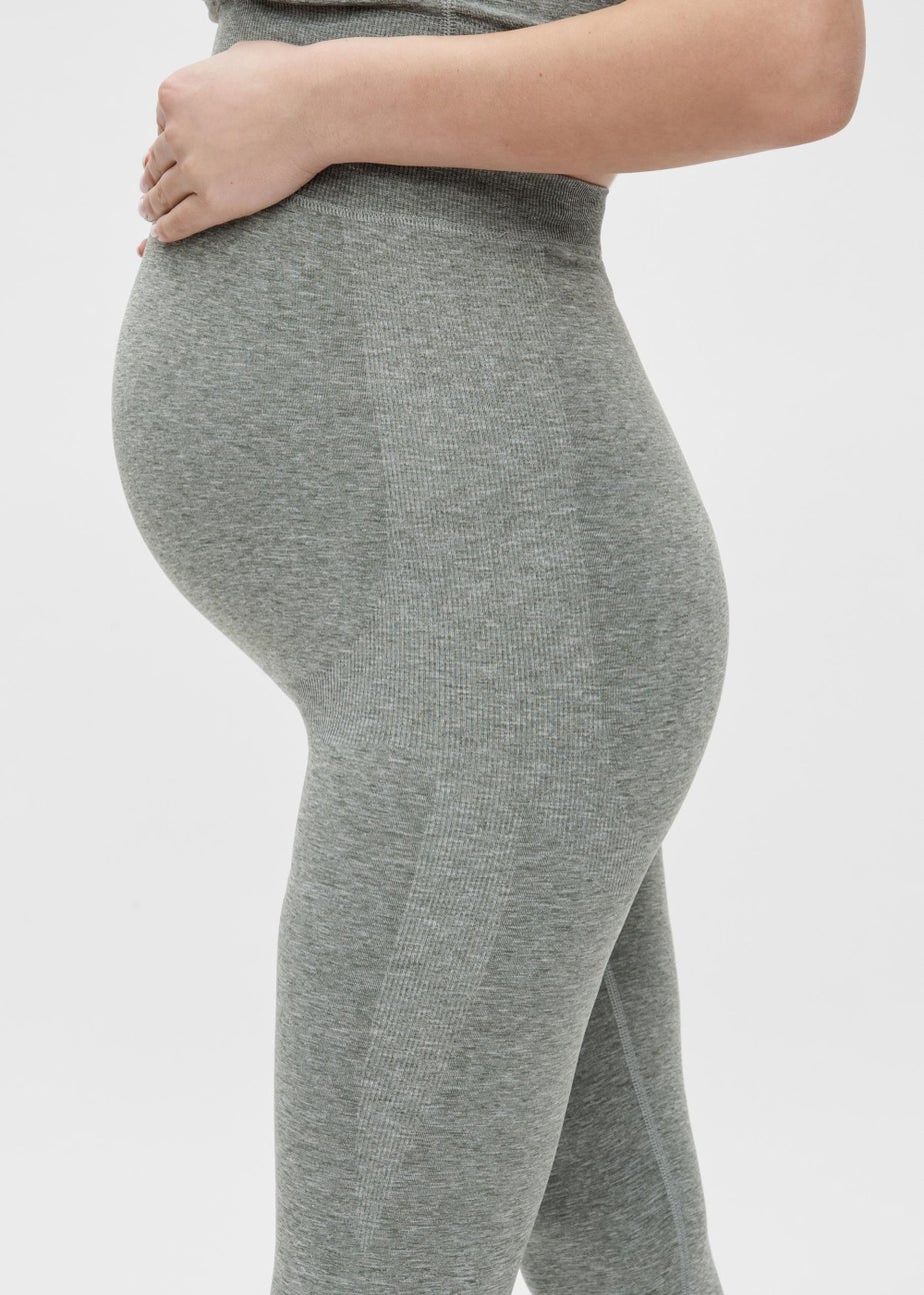 Mamalicious Maternity Sage Seamless Cropped Leggings