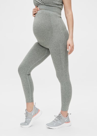 Mamalicious Maternity Sage Seamless Cropped Leggings