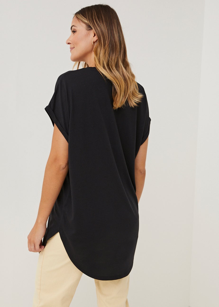 Black Love Everyday Longline Slogan T-Shirt