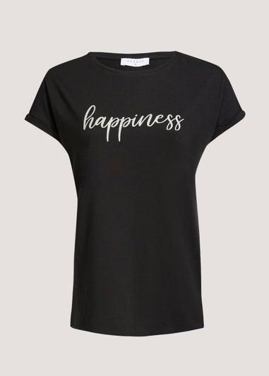 Black Love Everyday Longline Slogan T-Shirt