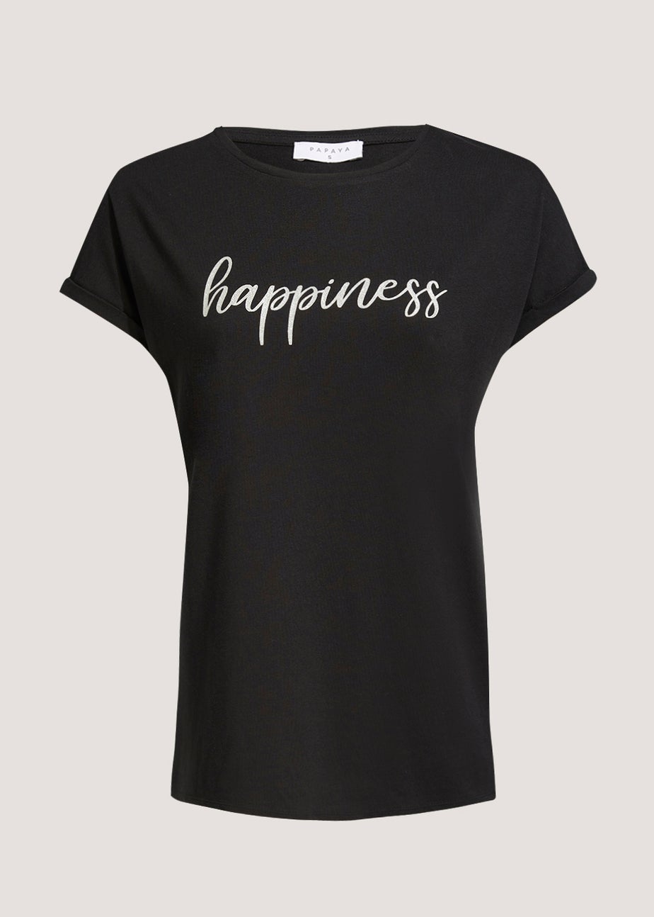 Black Love Everyday Longline Slogan T-Shirt