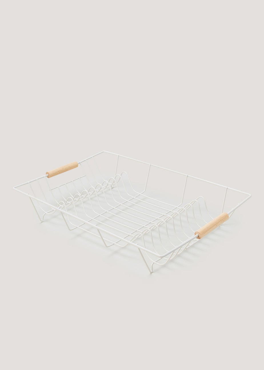 White Wire Dish Drainer (31cm x 48cm)