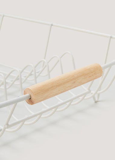 White Wire Dish Drainer (31cm x 48cm)