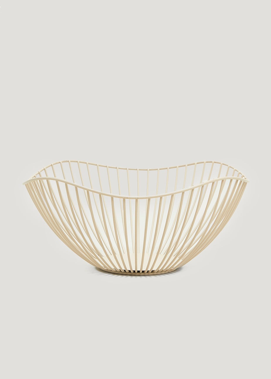 Beige Organic Wire Fruit Basket (27cm x 12cm)
