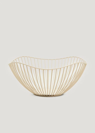 Beige Organic Wire Fruit Basket (27cm x 12cm)