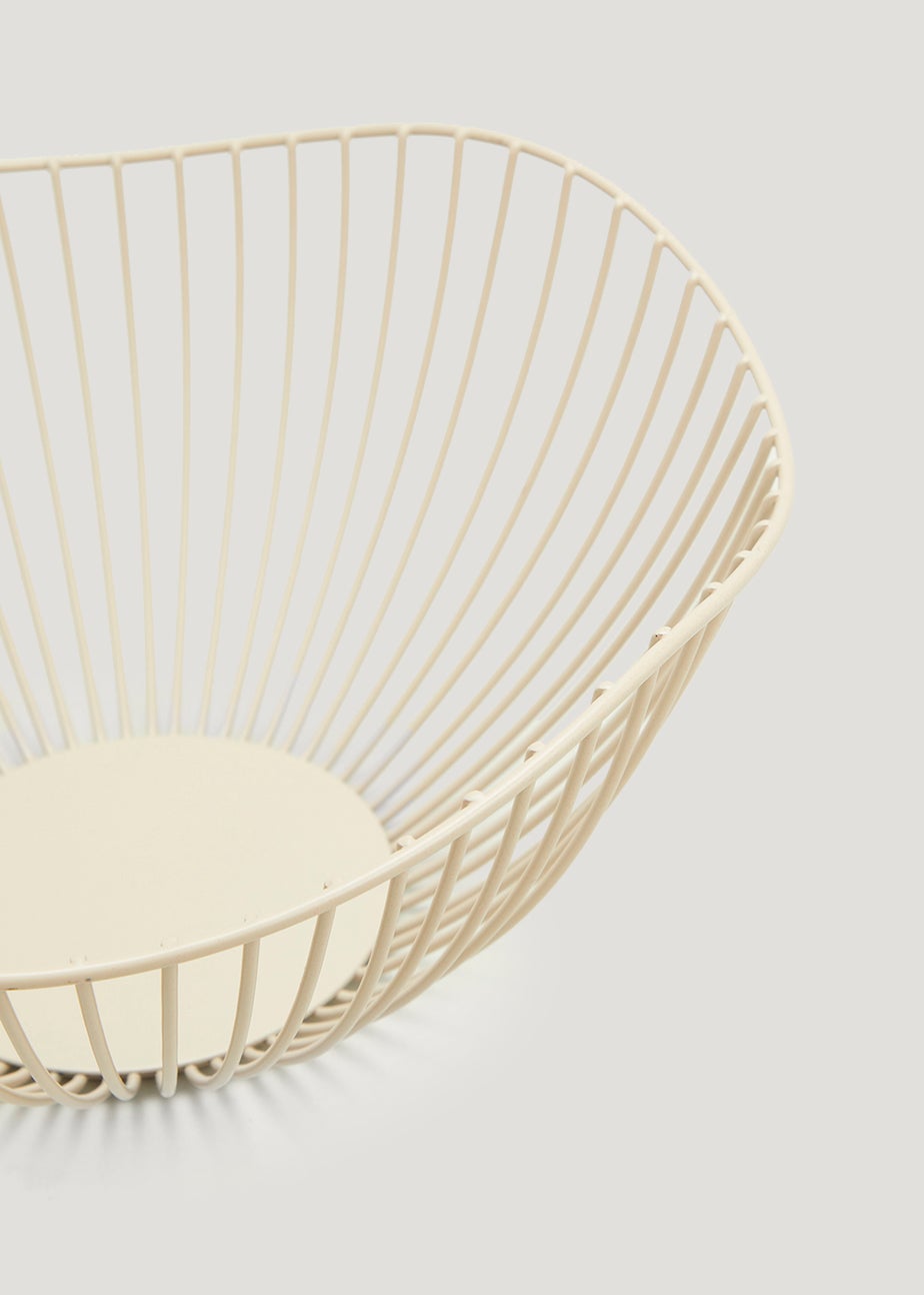 Beige Organic Wire Fruit Basket (27cm x 12cm)