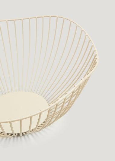 Beige Organic Wire Fruit Basket (27cm x 12cm)