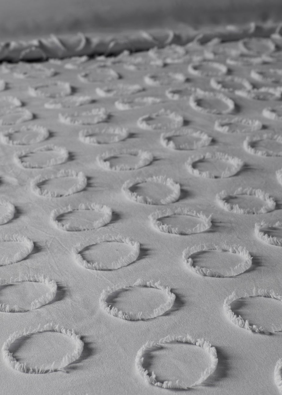 Grey Clipped Spot Duvet Cover