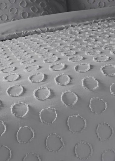 Grey Clipped Spot Duvet Cover