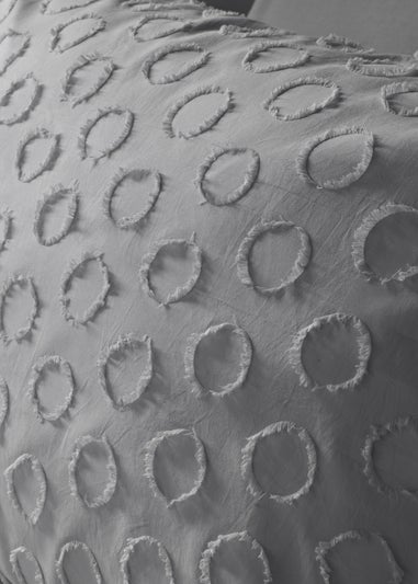 Grey Clipped Spot Duvet Cover