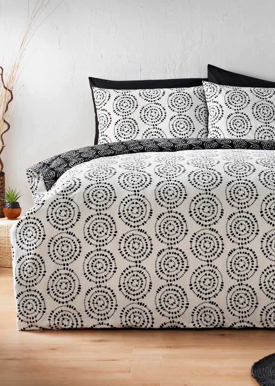 Monochrome Mark Making Duvet Cover