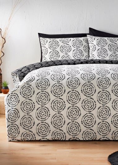 Monochrome Mark Making Duvet Cover