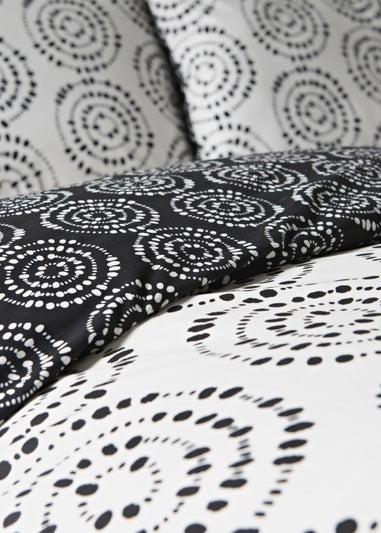 Monochrome Mark Making Duvet Cover