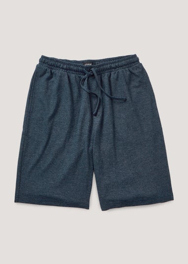 Navy Pique Lounge Shorts