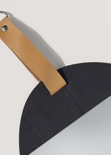 Black Pebble Hanging Mirror (36cm)