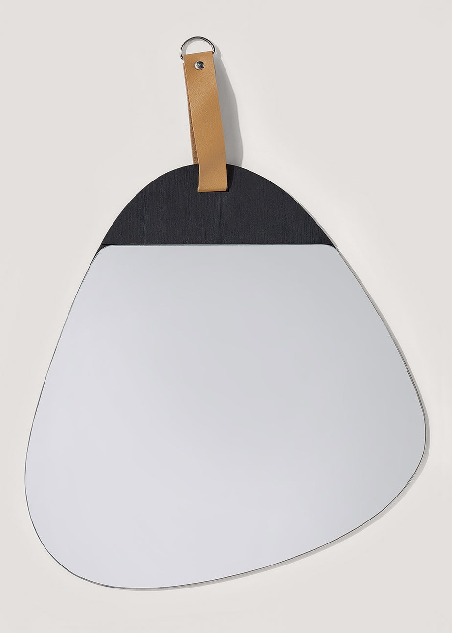 Black Pebble Hanging Mirror (36cm)
