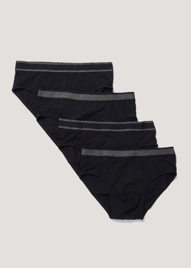 4 Pack Black Briefs