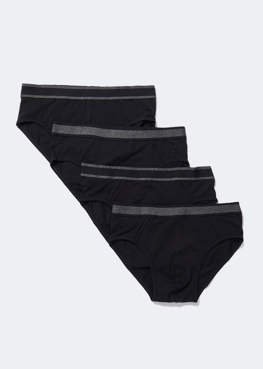 4 Pack Black Briefs