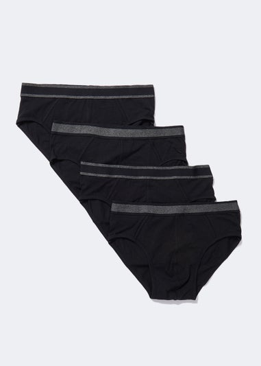 4 Pack Black Briefs