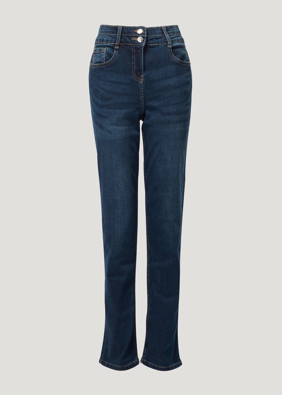 Grace Dark Wash Push Up Straight Leg Jeans