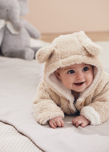 Baby Beige Teddy Fleece Jacket (Newborn-23mths)