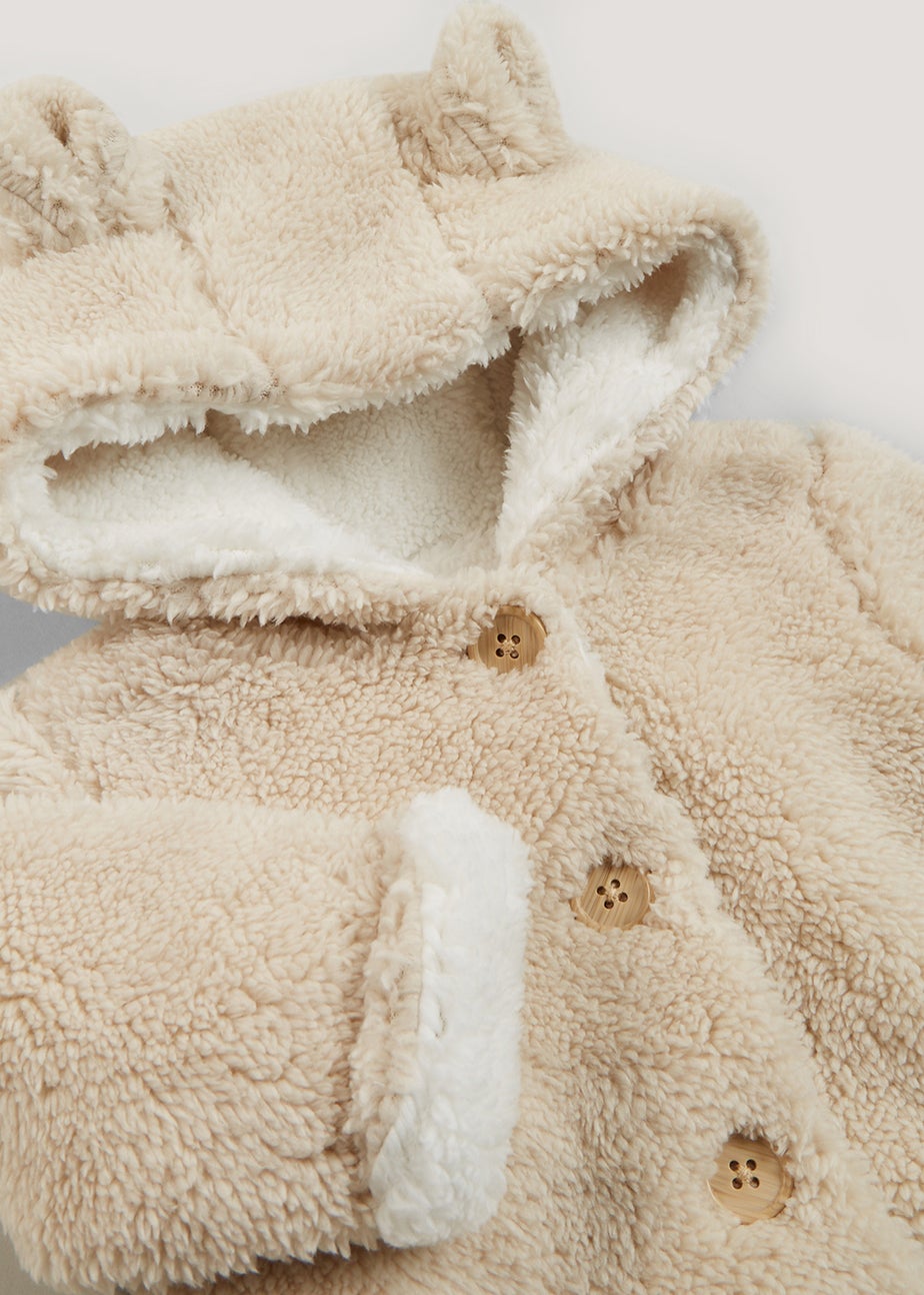 Baby Beige Teddy Fleece Jacket (Newborn-23mths)
