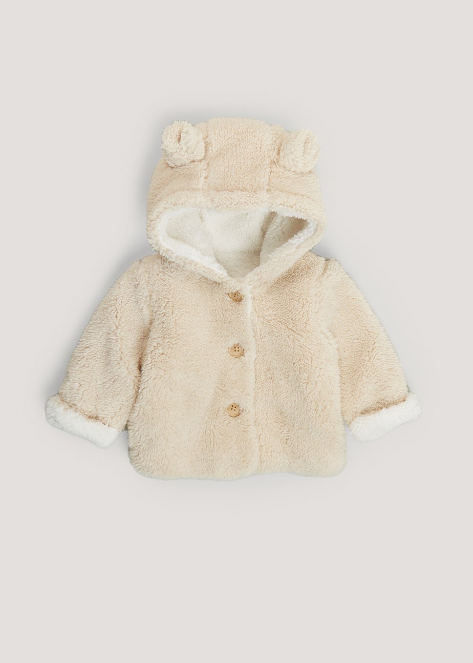 Baby Beige Teddy Fleece Jacket (Newborn-23mths)