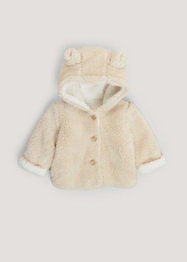 Baby Beige Teddy Fleece Jacket (Newborn-23mths)