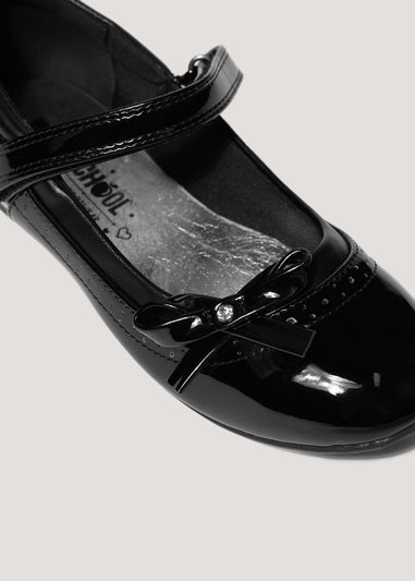 Girls Black Patent School Shoes (Younger 10-Older 5)