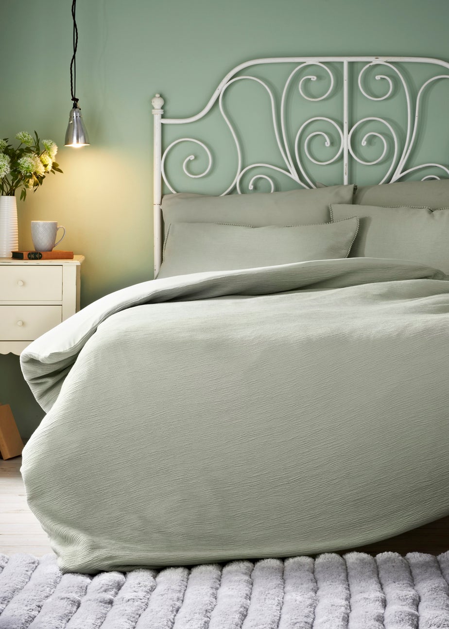 Green Muslin Duvet Cover