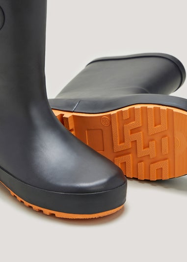 Kids Black Rubber Wellies (Younger 10-Older 6)