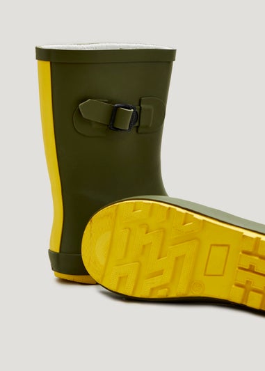 Kids Khaki Rubber Wellies (Younger 10-Older 6)