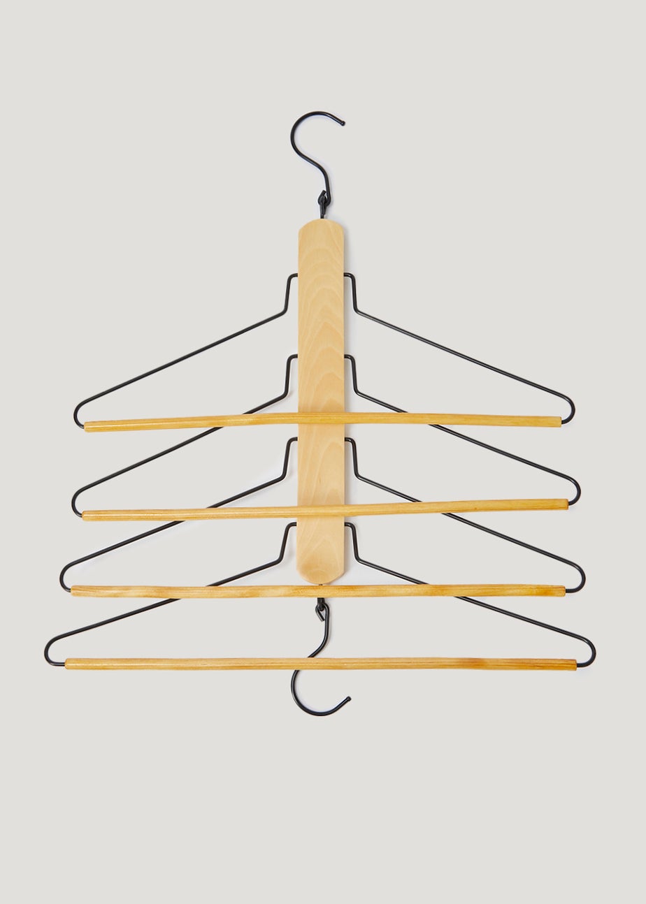 4 Pack Metal & Wood Hangers